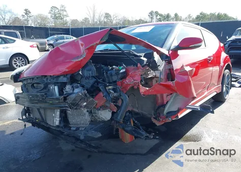 2016 Hyundai Veloster Turbo z USA, uszkodzony, nr VIN KMHTC6AE7GU304104